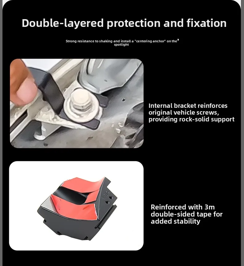 A-Pillar Spotlight Expansion Bracket For Chery RELY 2025 2026 Car Front Hood Dual-Light Quick-Release Lamp Holder Accessories detail image 4