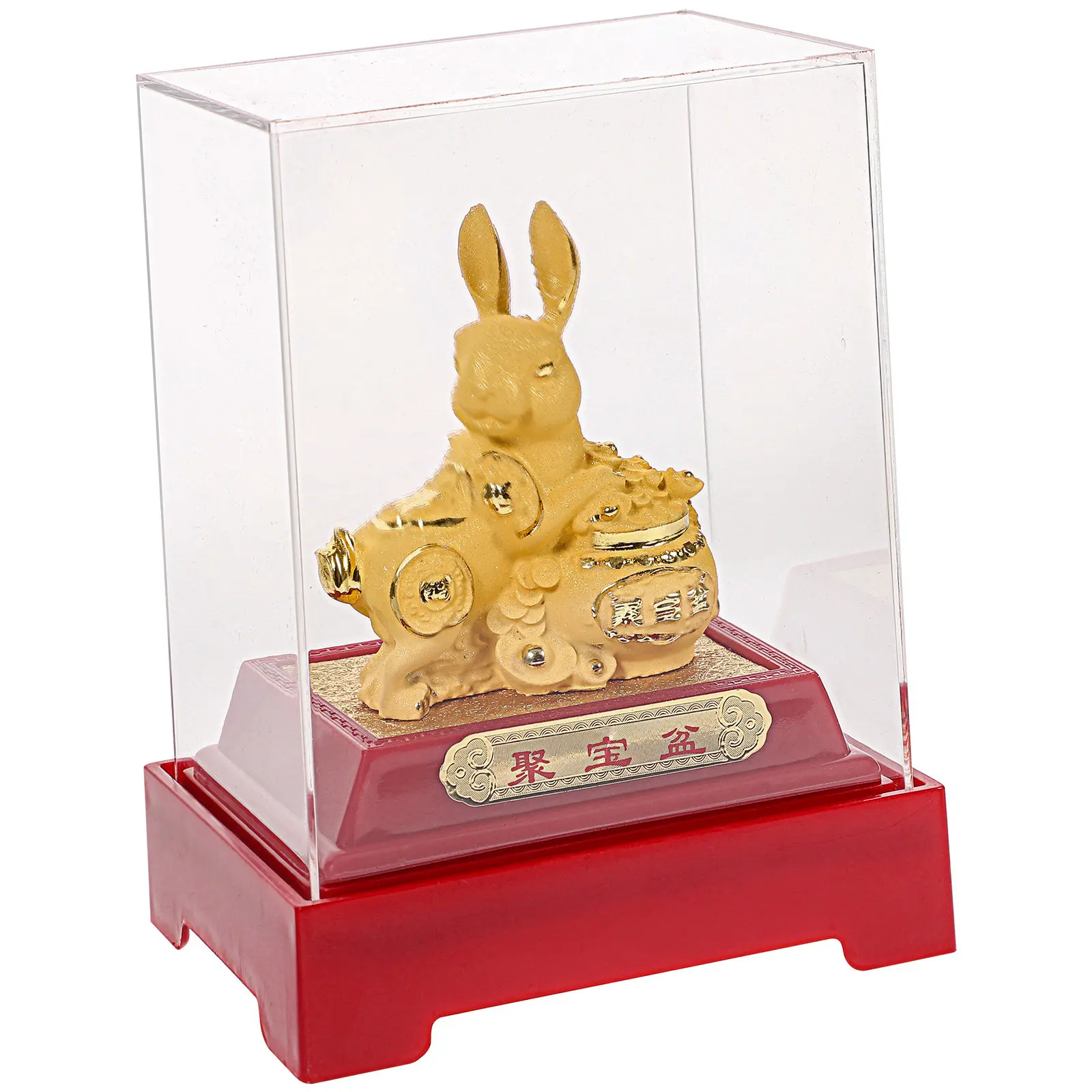 Premium Rabbit Statue for New Year 2023 Zodiac Bunny Decoration Desktop Garden Home Office Bar Shop Window Festive Spring view 4