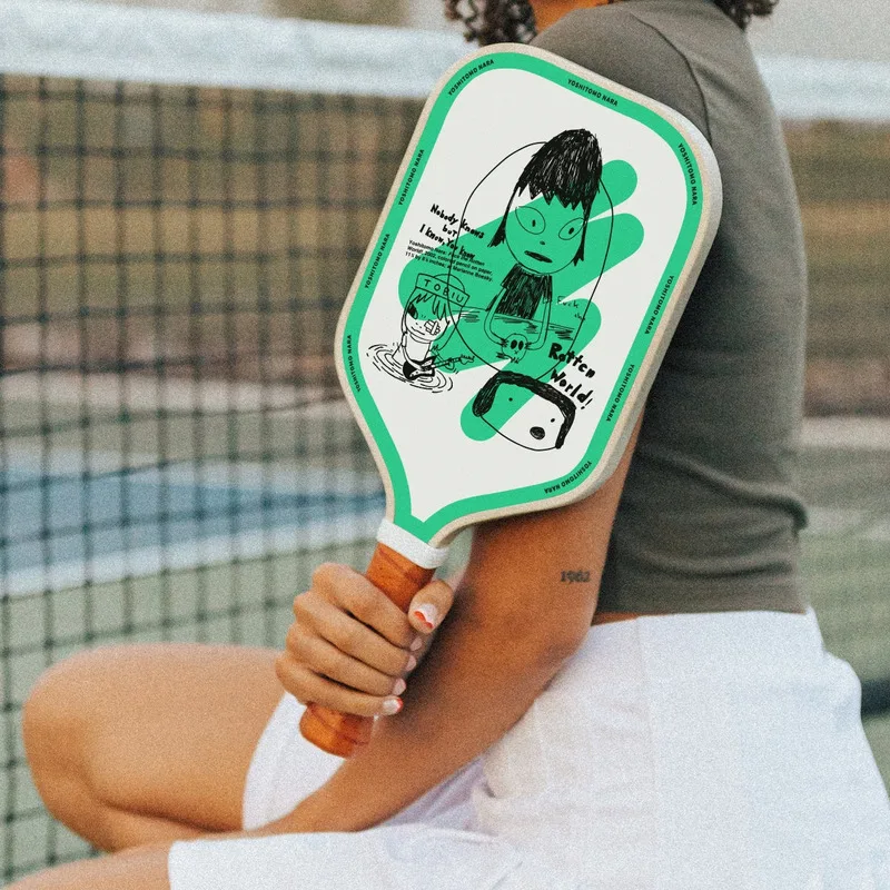 Raquetes engraçadas e na moda para iniciantes para pegar uma única pá Pickleball, uma raquete, 2 padrão de pano de fibra de carbono