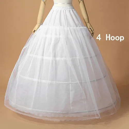 New Arrival 4 Hopps Ball Gown Petticoat Underskirt Wedding Bridal Dress Jupon Mariage Halka Rockabilly With Tulle