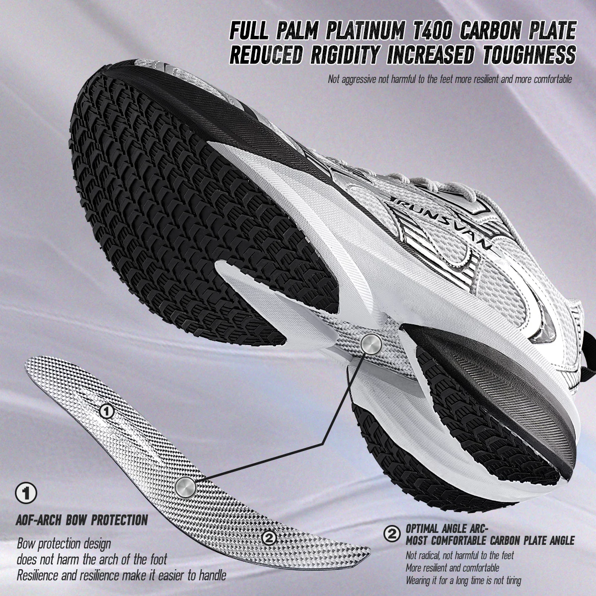 รองเท้าวิ่ง IRUNSVAN Shendu DEEP1 แผ่นคาร์บอนเต็มตัว รองรับแรงกระแทก สำหรับแข่งมาราธอน 男女 240102