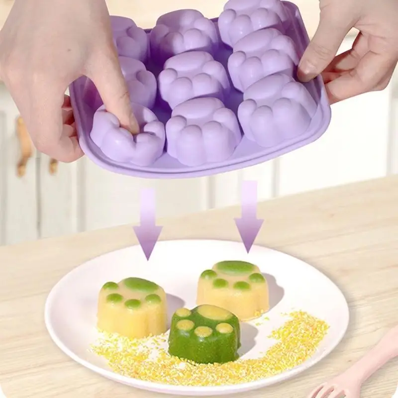 

G6KF Paw Steamed Cake Baby Supplements Cake Molds Steamable Baking Moulds