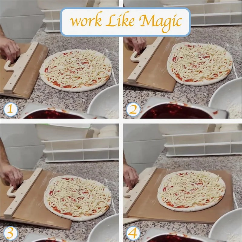 

G6-Sliding Pizza Peel, The Pizza Peel That Transfers Pizza Perfectly Non-Stick, Pala Pizza Scorrevole,60X30cm Durable Easy Insta