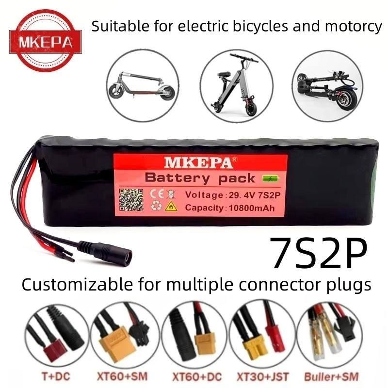 7s2p 29.4V 10.8ah 18650 Battery Lithium Ion Battery 29.4V 10800Mah Electric Bicycle Scooter/Lithium Ion Battery Electric Scooter