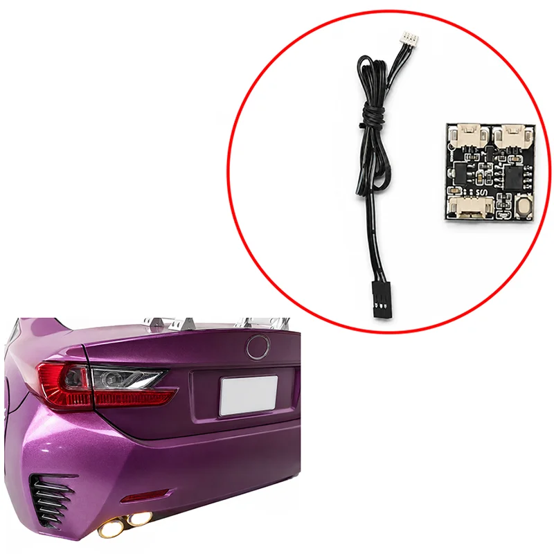 RC Throttle Linked Exhaust Taillight DC5-12V Control Module Simulated Dynamic Exhaust Flame LED for RC Drift Touring Rally Car