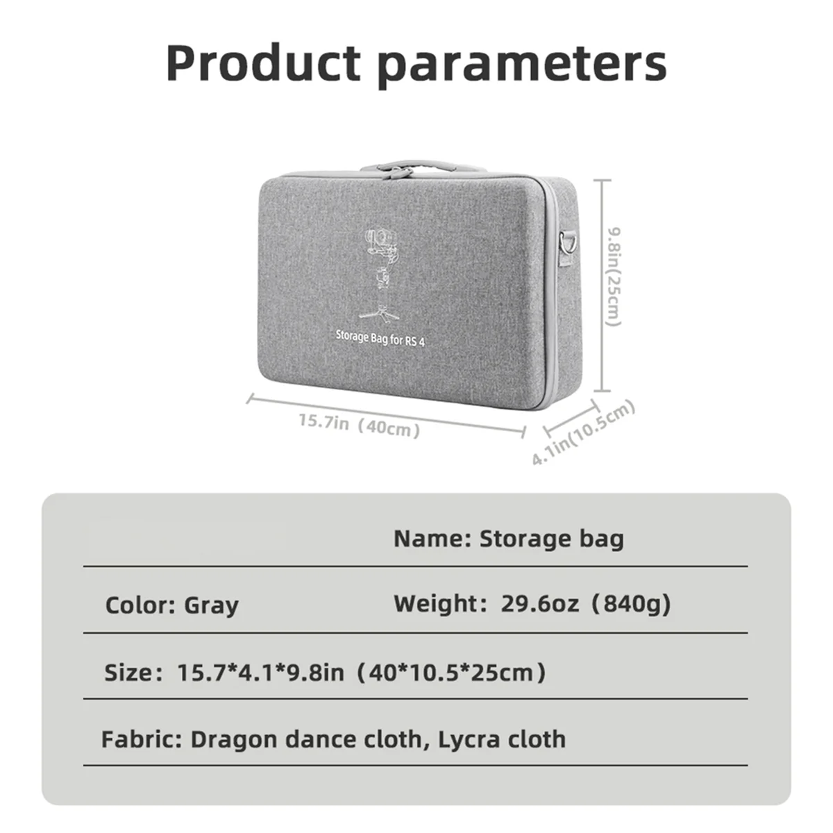 DJI RS 4 보관 케이스 짐벌 안정기 액세서리용 효율적인 숄더백