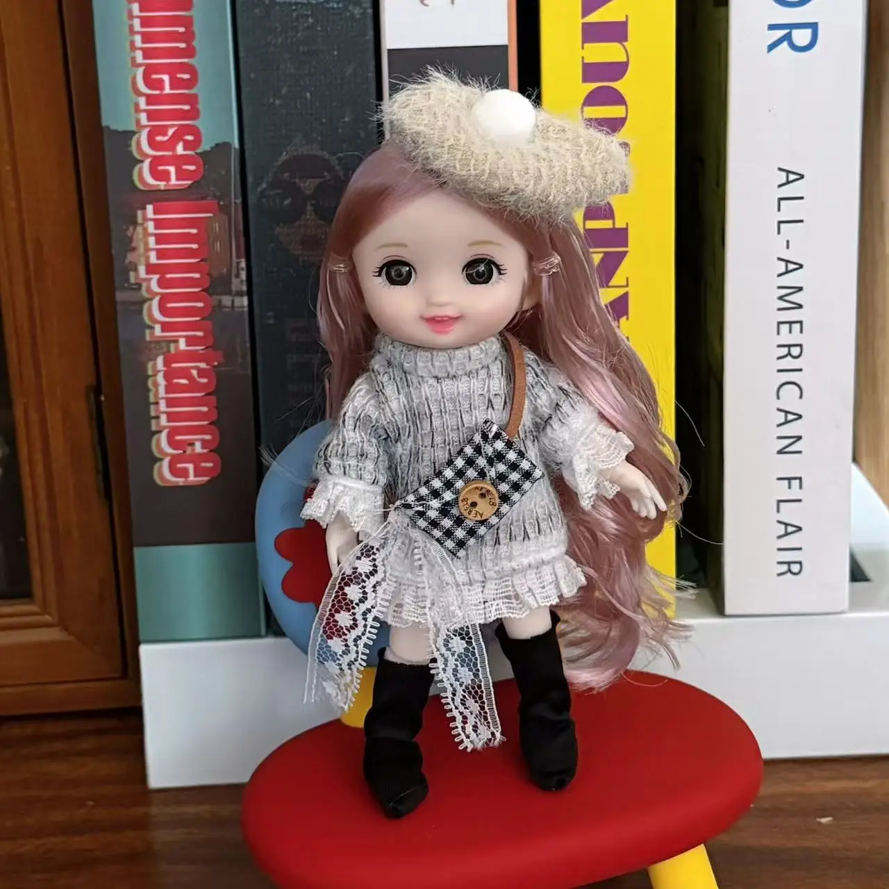 16 cm Nette Maruko Mädchen Prinzessin Puppe Spielzeug 1/8 Skala BJD Lebhafte Cartoon Puppen Mode Kleidung Set Spielen Haus spielzeug Geburtstag Geschenk