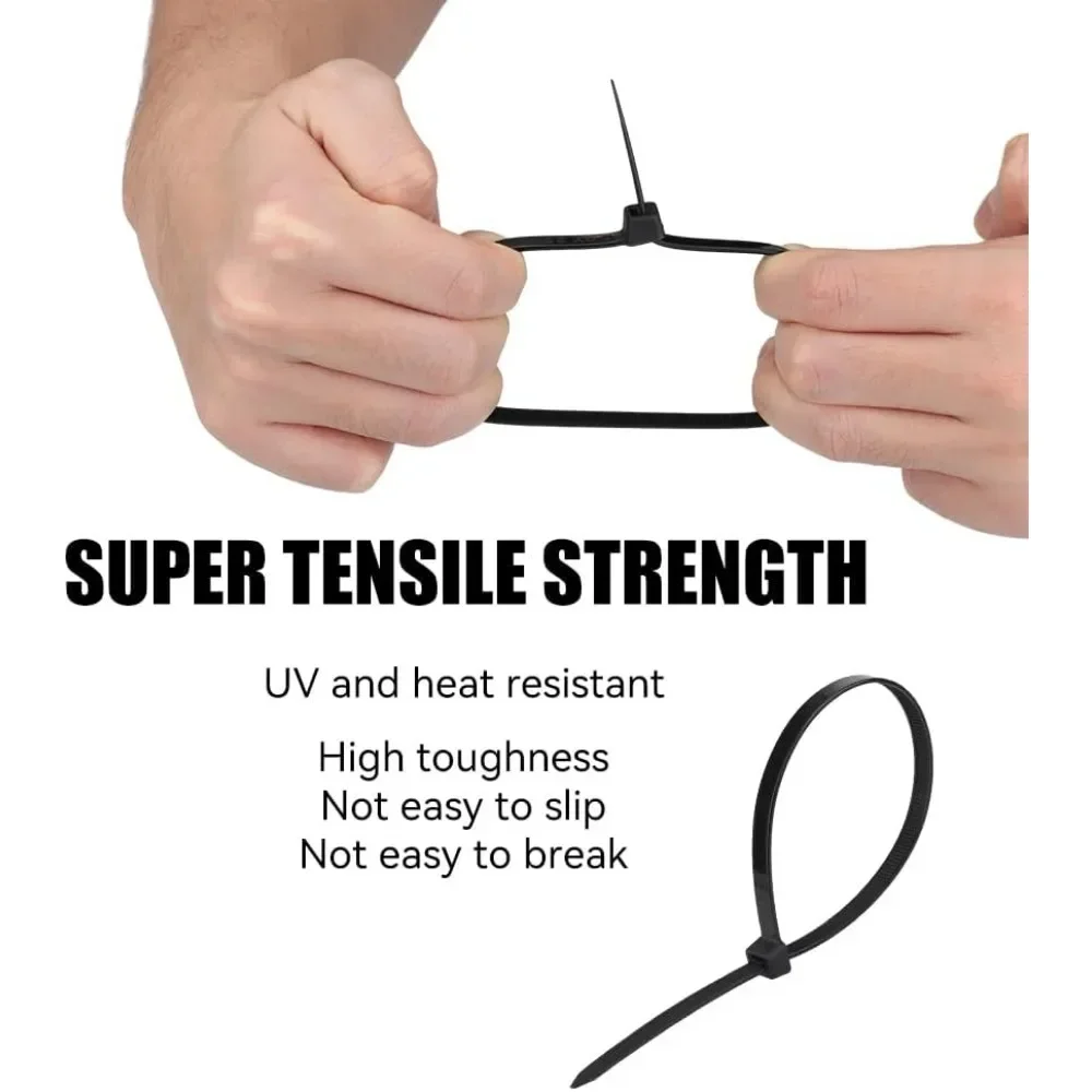 100pcs/bag Assorted Self-locking Nylon Cable Ties Wire Wrap Zip Ties Fastening Strap Cable-Tie-Set Self-Locking Plastic Tie - view 5