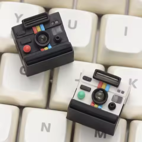 DIY Custom Artisan Keycap Polaroid Camera Resin Cute Cherry Profile Keycaps for Mechanical Keyboard Caps PC Gamer Holiday Gifts