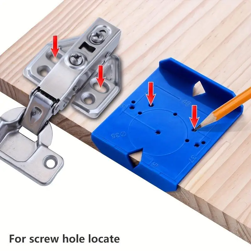 3pcs Hidden Hinge Clamp 35mm 40mm Cabinet Door Hinge Hole Locator Installation Template Woodworking Drill Bit Guide Rail
