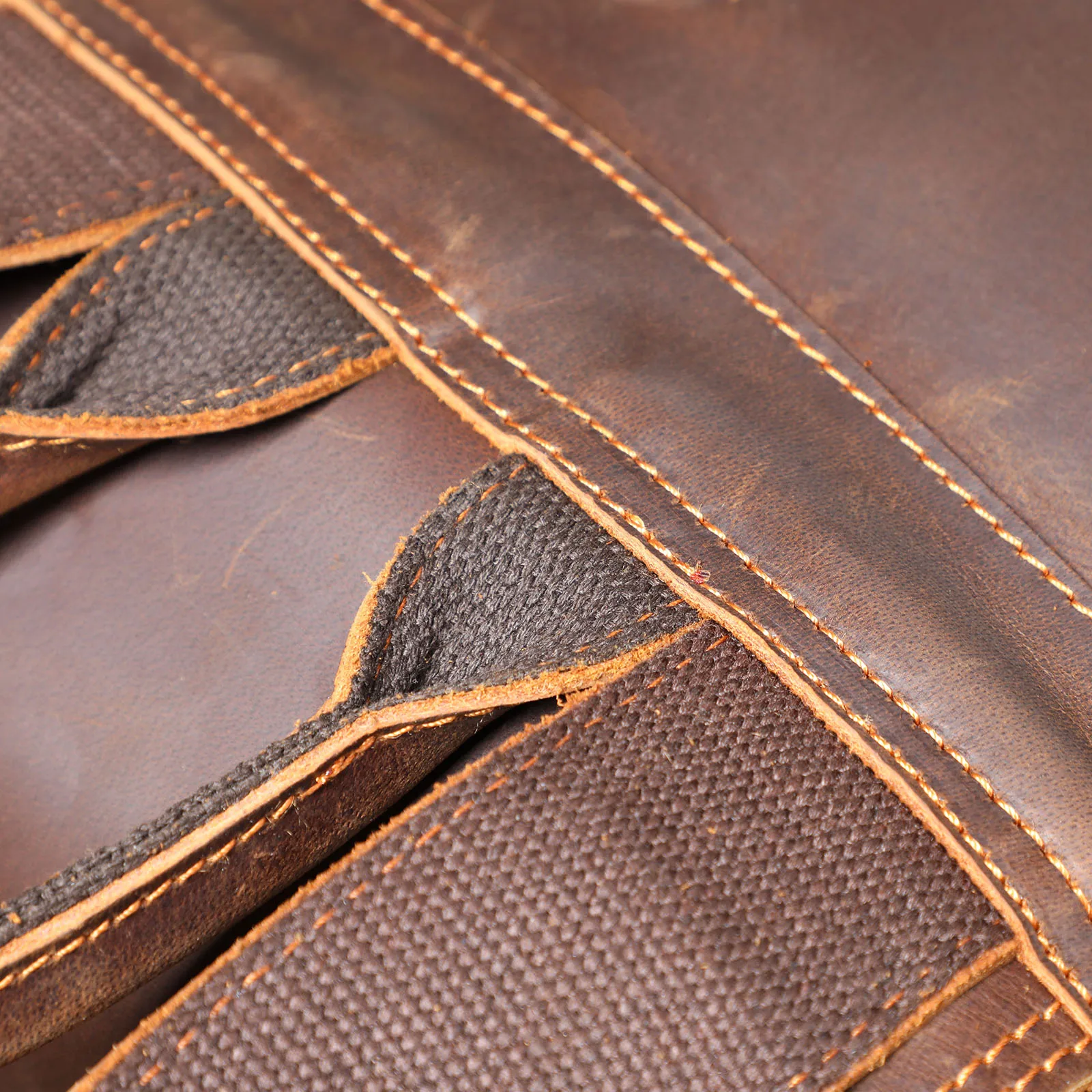 S.WORKER Vintage Echtleder-Rucksack Laptop-Tasche Casual Crazy-Horse-Leder Schultasche Outdoor-Reise-Weekender-Tasche – Detail 12