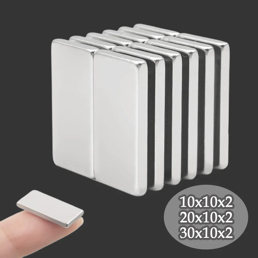 10x10x2/20x10x2/30x10x3mm Rechteckiger Magnet, geeignet für Büros, Nagelkunst, Garagen, Fotowände, Whiteboards, DIY-Taschen, usw.