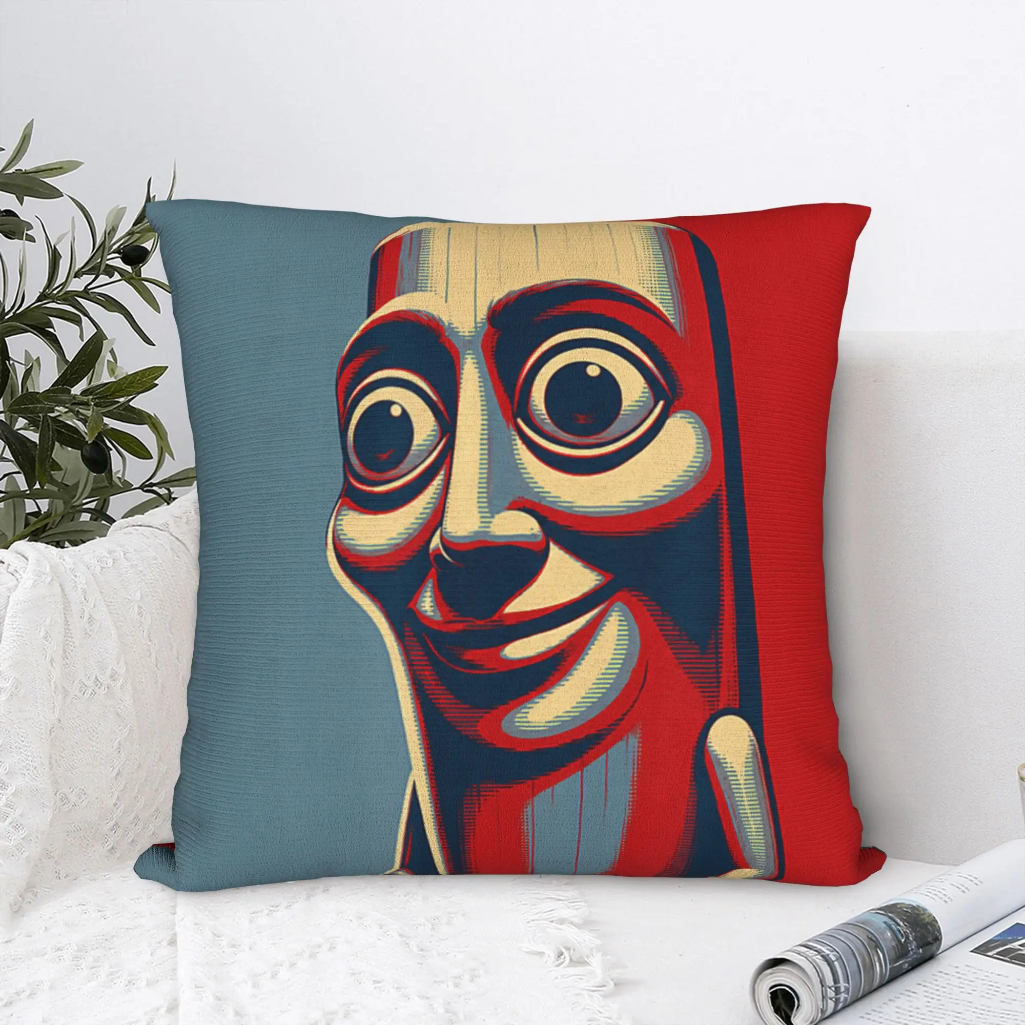 Hope Poster All Hail Tung Tung Tung Sahur Funny Brainrot Art Pillowcases  Retro Trendy Pillow Case For Sofa Comfy Pillow Cover