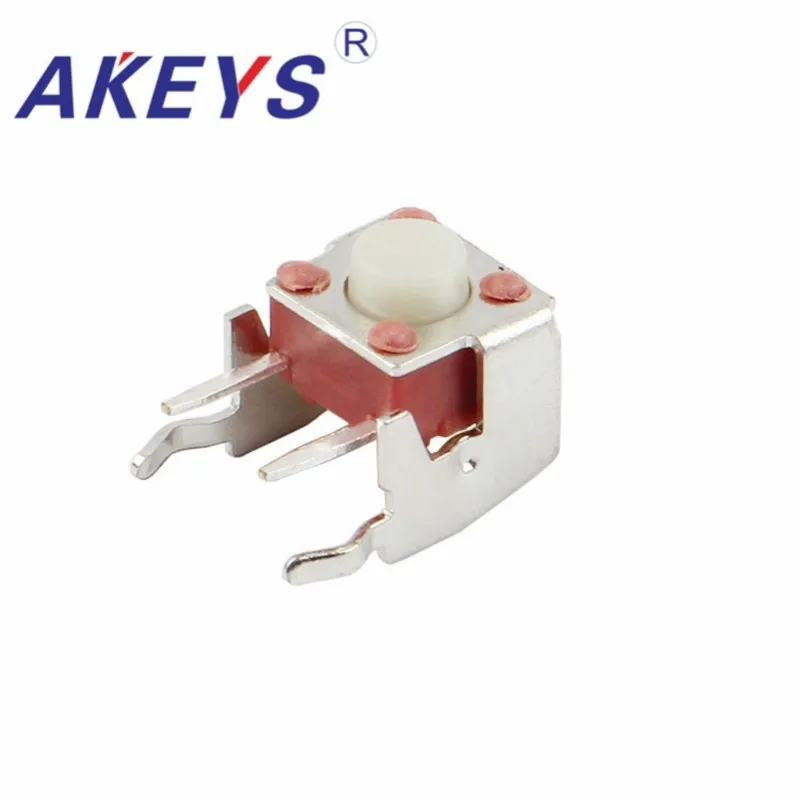 10PCS TS-D009 6*6 Multi-color light touch switch momentary tactile switch side insert 2 pin copper pin tact switch with bracket