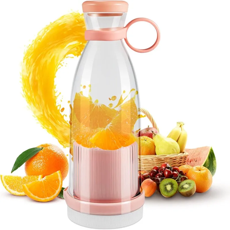 Rechargeable Mixers Fresh Fruit Juicers Blue/Pink Usb Portable Juicers Bottle Mini Fast Electric Portable Blender Smoothie