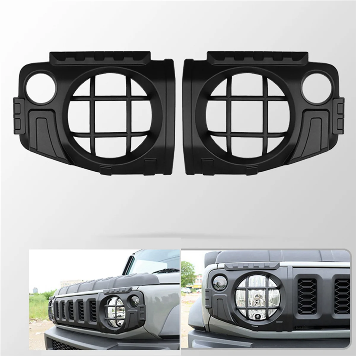 

2Pcs Car Front Headlight Cover for Suzuki Jimny JB64 Sierra JB74W 2019-2023 Modified Headlight Protective Cover