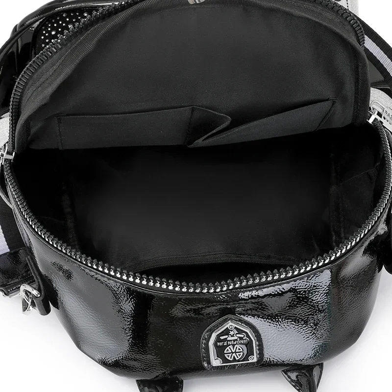 Women's Waterproof Backpack Fashion PU Travel Backpack Rhinestone School Bag Mochila Para Viaje 백팩 Sac A Dos 여성가방