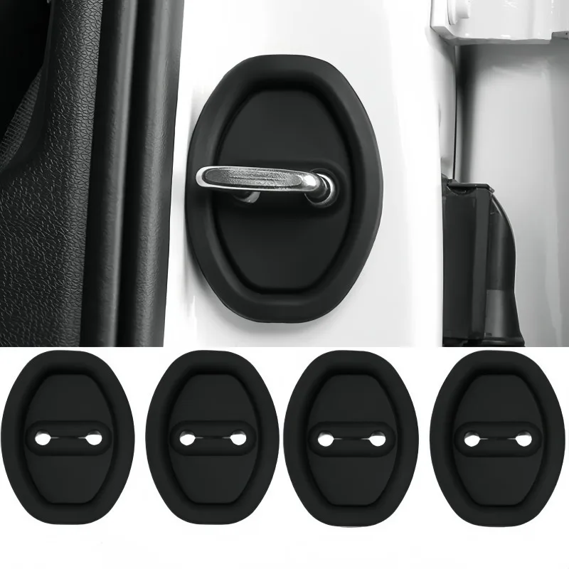 

4pcs Car Door Closing Shockproof Absorber Covers Universal Car Door Mute Shock Latch Protective Accessories Silicone Cushion