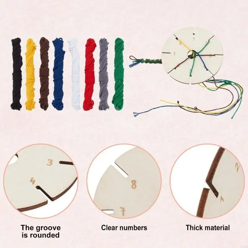 R66A 4Pcs Braiding Discs Bracelet Weaving Plate Boards Multifunctional Beading Cord Discs for Braided Rope Crafting
