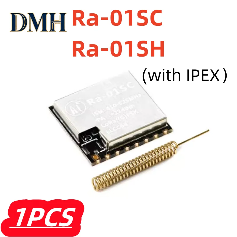 1Pcs SX1262 chip LoRa Radio frequency module 803-930MHz/410-525MHz Ultra-low power Ra-01SH/Ra-01SC LoRa module (antenna version)