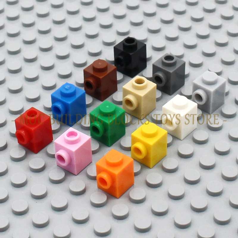 

80pcs/bag MOC Parts 87087 Brick Modified 1x1 with Stud on Side Classic Building Blocks Creativity Architectural Accessories Toys