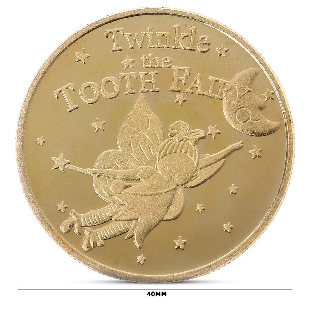 Tooth Fairy Gold Plated  Commemorative Coins Creative Collectible Gifts