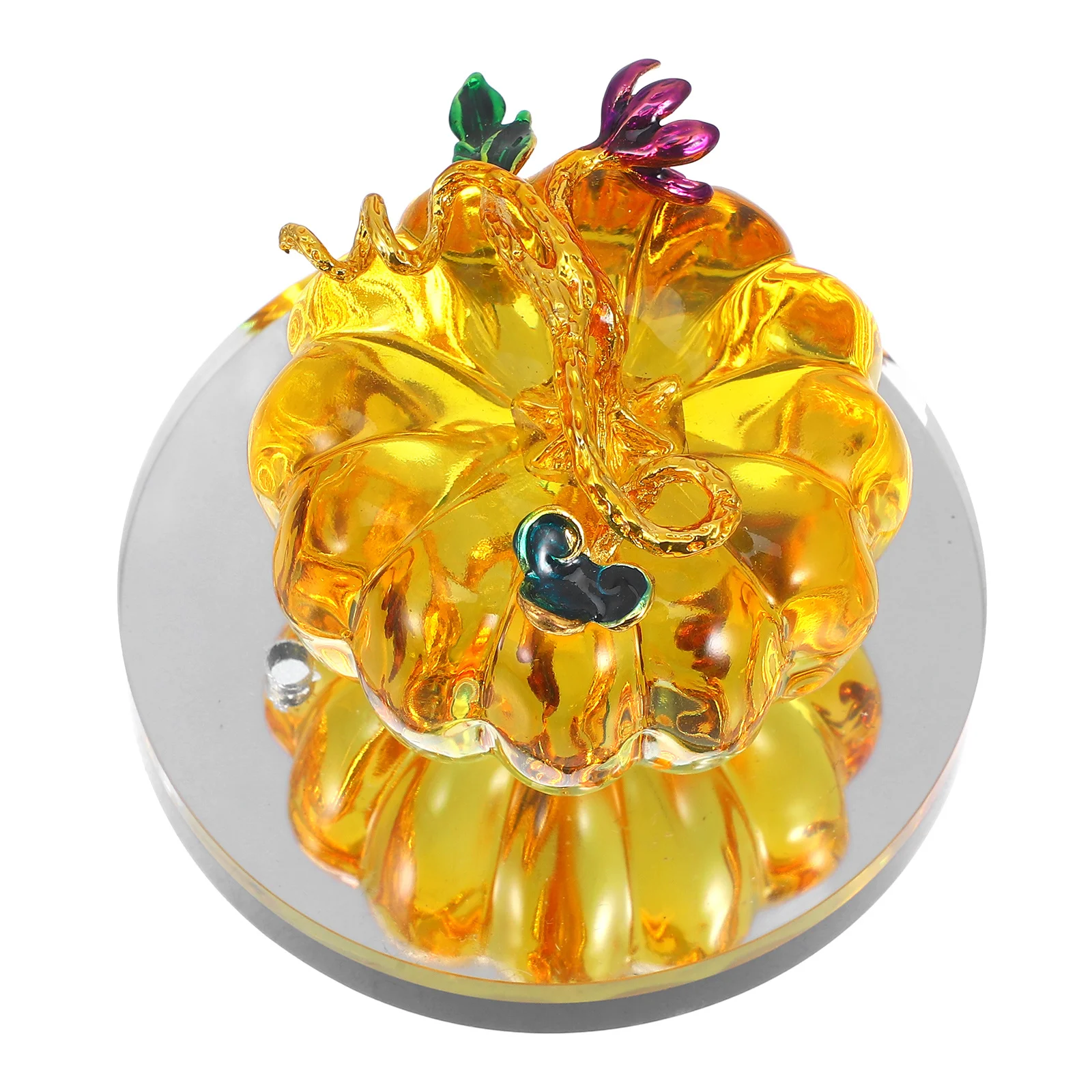 

Delicate Crystal Pumpkin Craft Small Crystal Home Supplies for Living Room Cabinet Wine Cabinet Mini Pumpkins