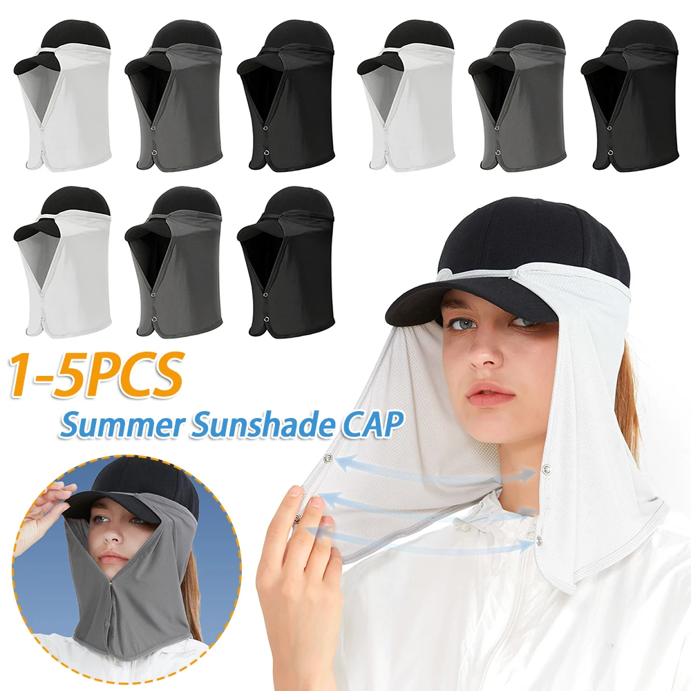 

1-5PCS Quick-Drying Fishing Cap Face Neck Sunshade Masks Cap UV Protection Visor Headwear for Outdoor Sports Golf Hiking