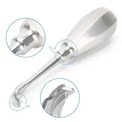 1Pcs Dental Crown Spreader Drill Dental Restoration Metal Handle Non-Slip Dental Root Elevator Forcep Cross Broken Crown Remover