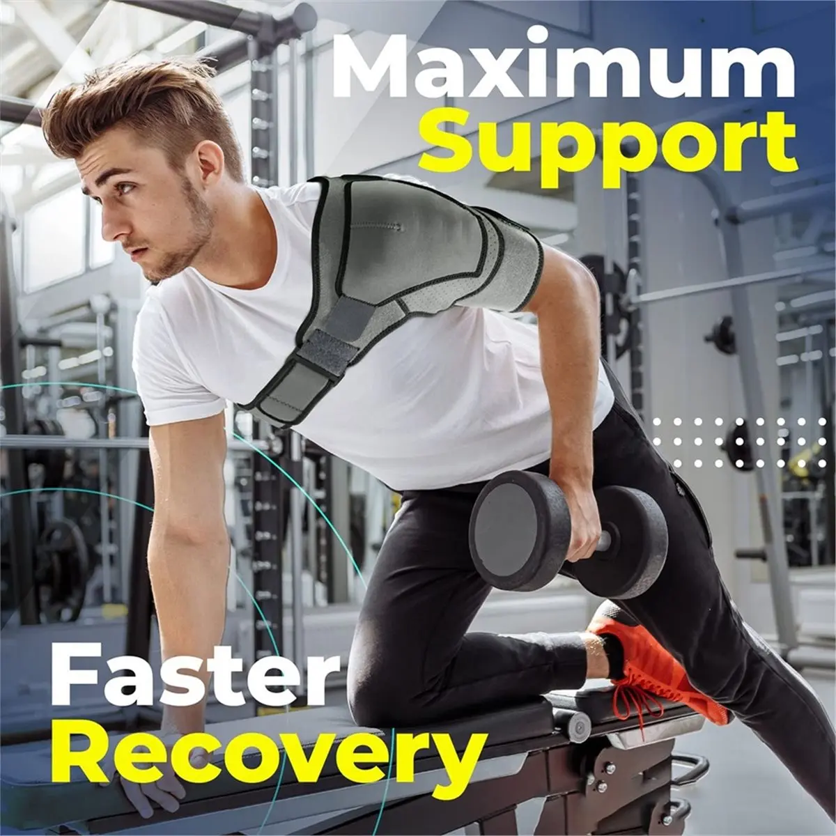 【COUNTDOWN DEAL】 1 Pc Shoulder Support Strap, Used to Relieve Joint Pain Caused By Arthritis, Gray Black in Color,Unisex