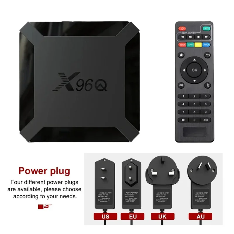 

2.4GHz WiFi 4K Media Player Google Gaming 3D Video Smart TV Set Top Box Pk H96max X96Q Android 10 TV Box Allwinner H313 2GB 16GB