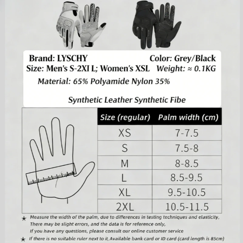 LYSCHY Motorcycle Gloves Summer Breathable Anti-fall Windproof Accessories Resistant Motocross Biker Riding Glove For Outdoor