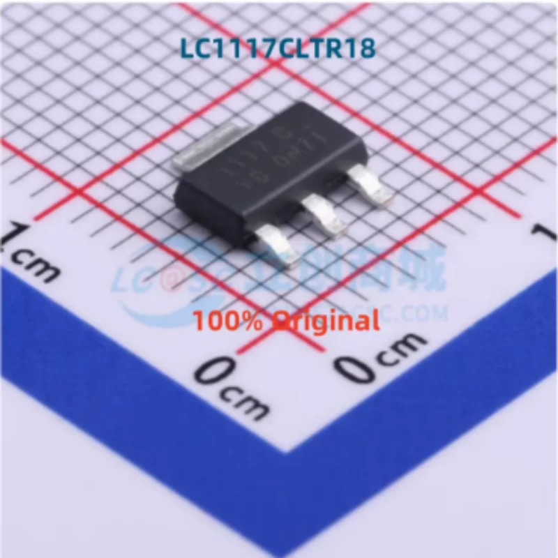 20PCS LC1117CLTR18 LC1117CLTRAD LC1117  LDO Linear Voltage Regulator SOT-223 SMD Fixed 1.8V Adjustable Output Low Dropout Power