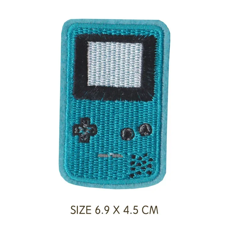 Kolorowe Gameboy łatki haftowane naprasowanki aplikacje Retro GBA konsoli odznaki 90s Nostalgia naszywki na ubrania odzież akcesoria