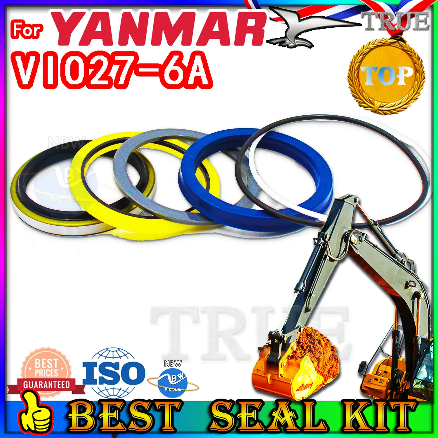 For Yanmar VIO27-6A Oil Seal Repair Kit Boom Arm Bucket Excavator Hydraulic Cylinder VIO27 6A Dust Bushing FKM High Suppliers