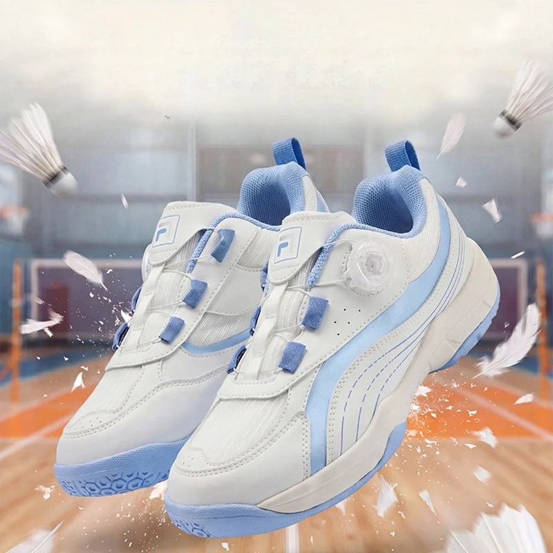 2026 New Couples Badminton Shoes Quick Lacing Badminton Footwear Anti-Slip Badminton Training Shoes Comfortable Outdoor Sneakers
