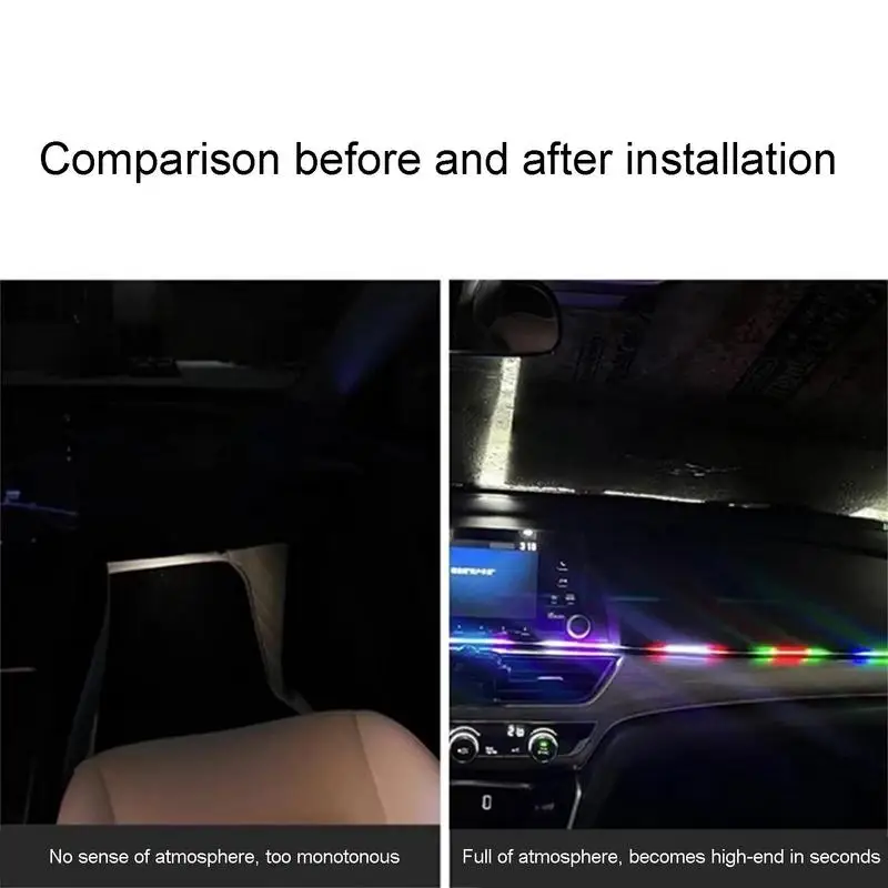Carro Interior LED Strip Light, Underglow, Dustproof e água prova, Design oculto, 43"