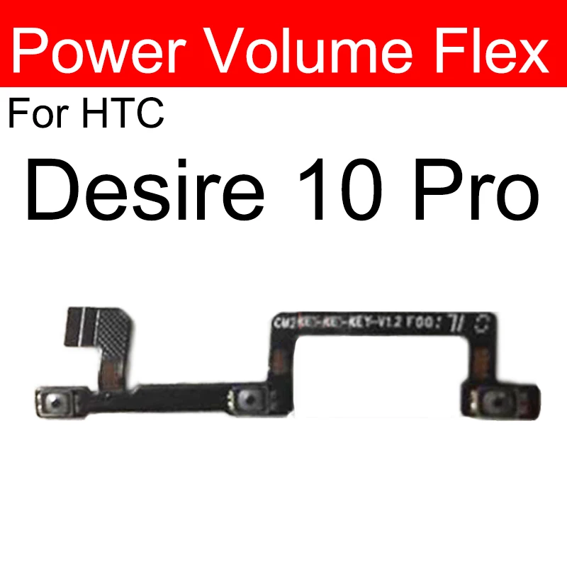 Power Volume Flex For HTC Desire 10 Pro 10pro On OFF Power Volume Button Flex Cable Volume Power Side Keys Flex Cable Parts