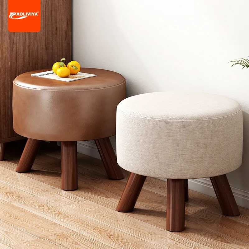 

Aoliviya Small round Stool Home Shoes Changing Small Bench Home High Sense Creative Short Stool Living Room Coffee Table Stool S