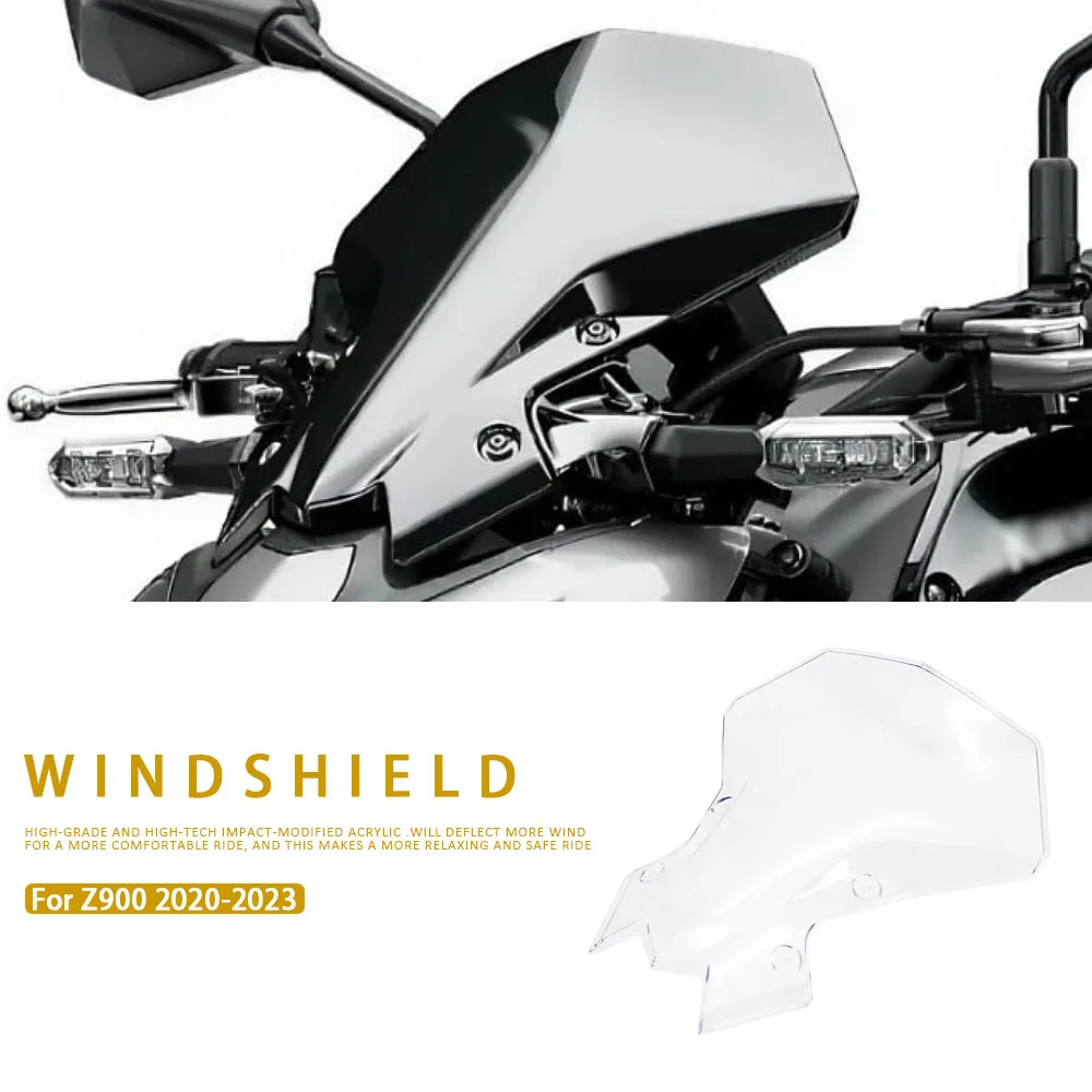 

2 colors For Kawasaki Z900 Z650 Z 900 650 2020 - 2023 Motorcycle Windscreen Windshield Covers Screen Lens Motorbikes Deflector
