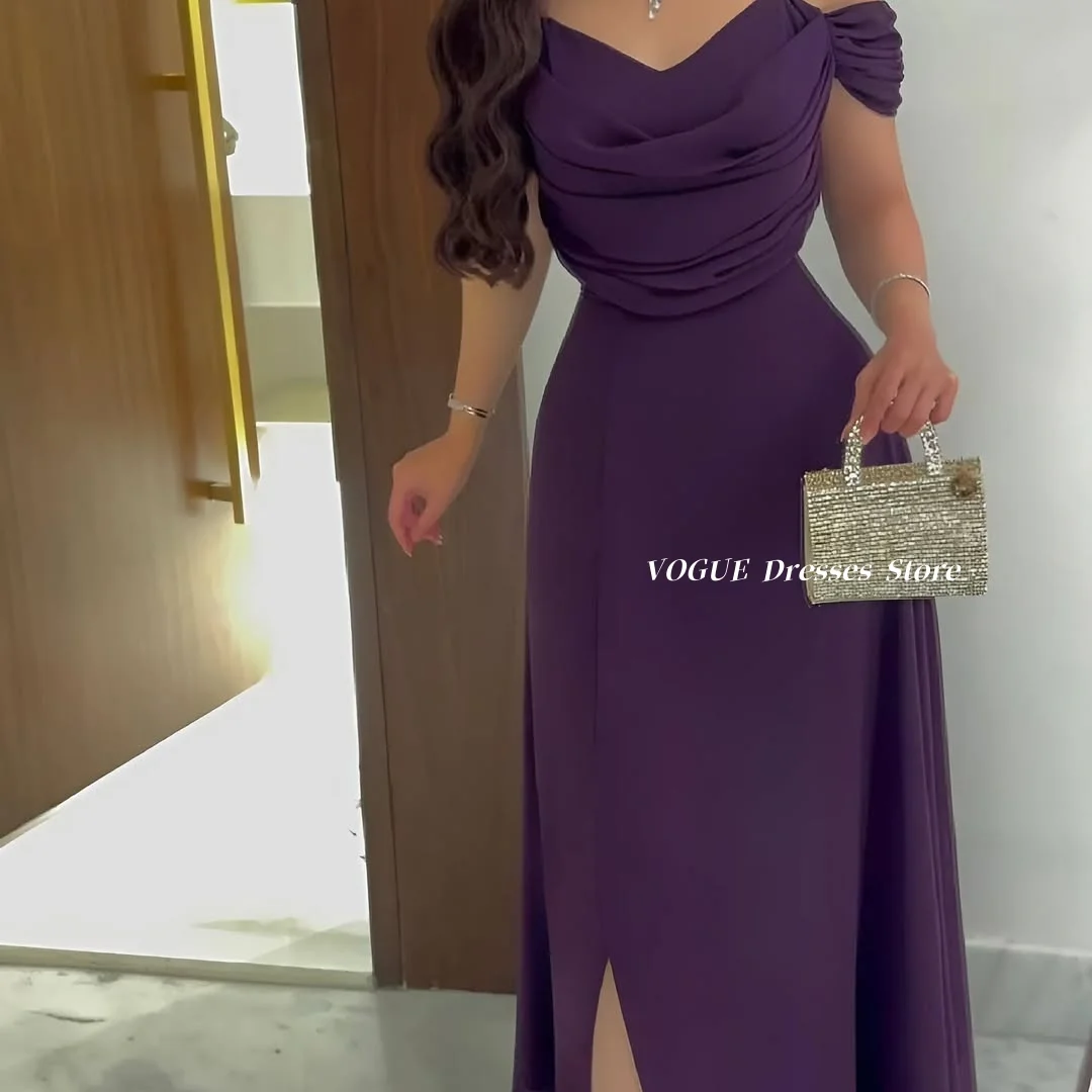 

Elegant Purple Prom Dresses Off Shoulder Saudi Arabia Mermaid Evening Dresses فساتين للمناسبات الخاصة فساتين سهرة Customized