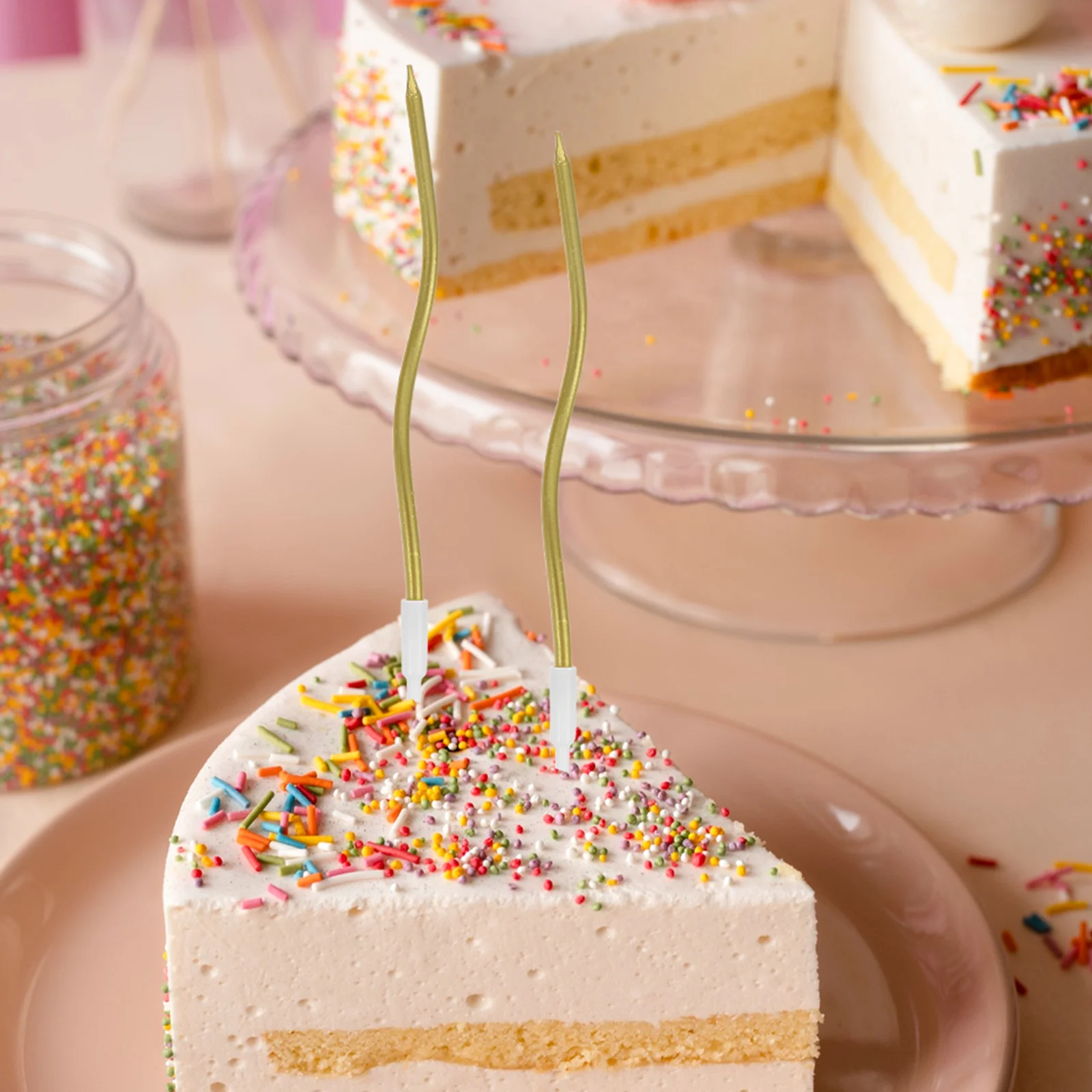 72 قطعة شموع عيد ميلاد حلزونية ملتوية أنيقة للحلوى القبعات العالية آمنة ومستقرة للاحتفالات الممتعة والتجمعات الاحتفالية