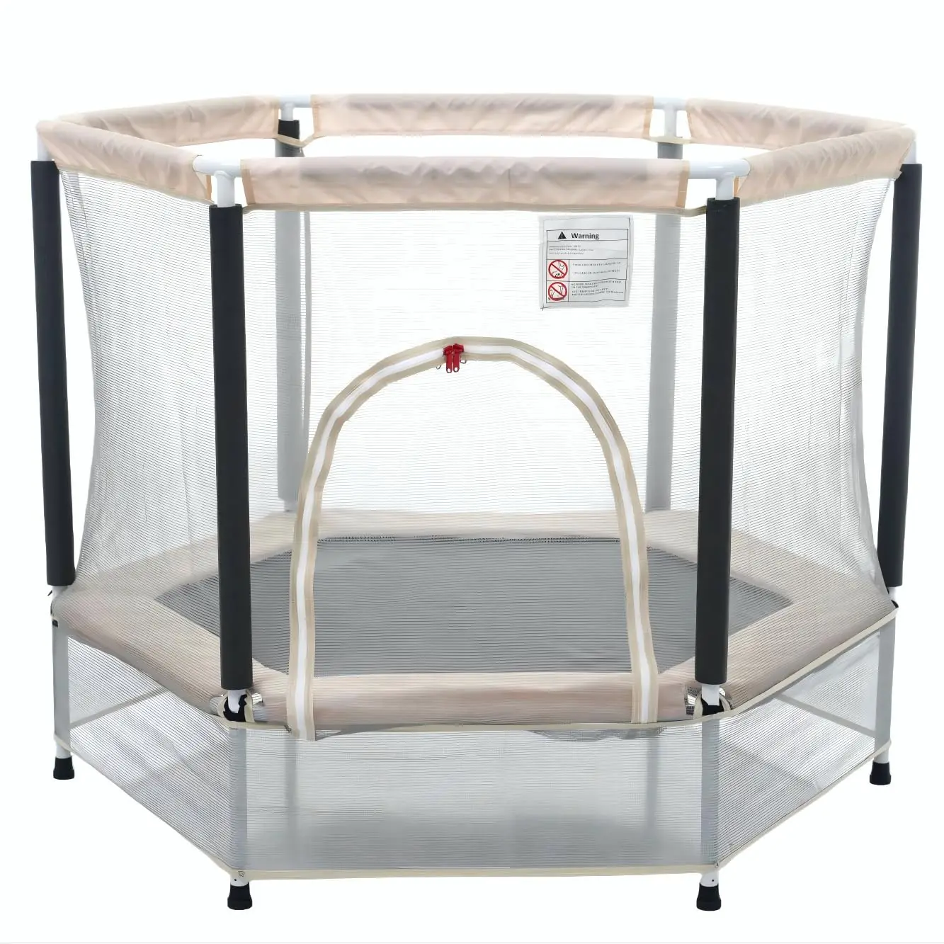 Foldable Kids Trampoline, Large Safety Enclosure Net, Indoor Outdoor Fitness Equipment for Home Kindergarten Adult Exercise Use