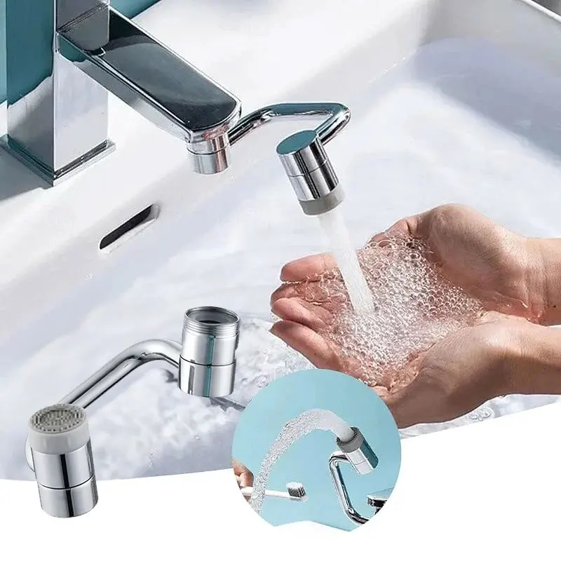 

Kitchen faucet extender 1080 ° rotating sink accessory stainless steel universal splash proof dual-mode bathroom with adapter