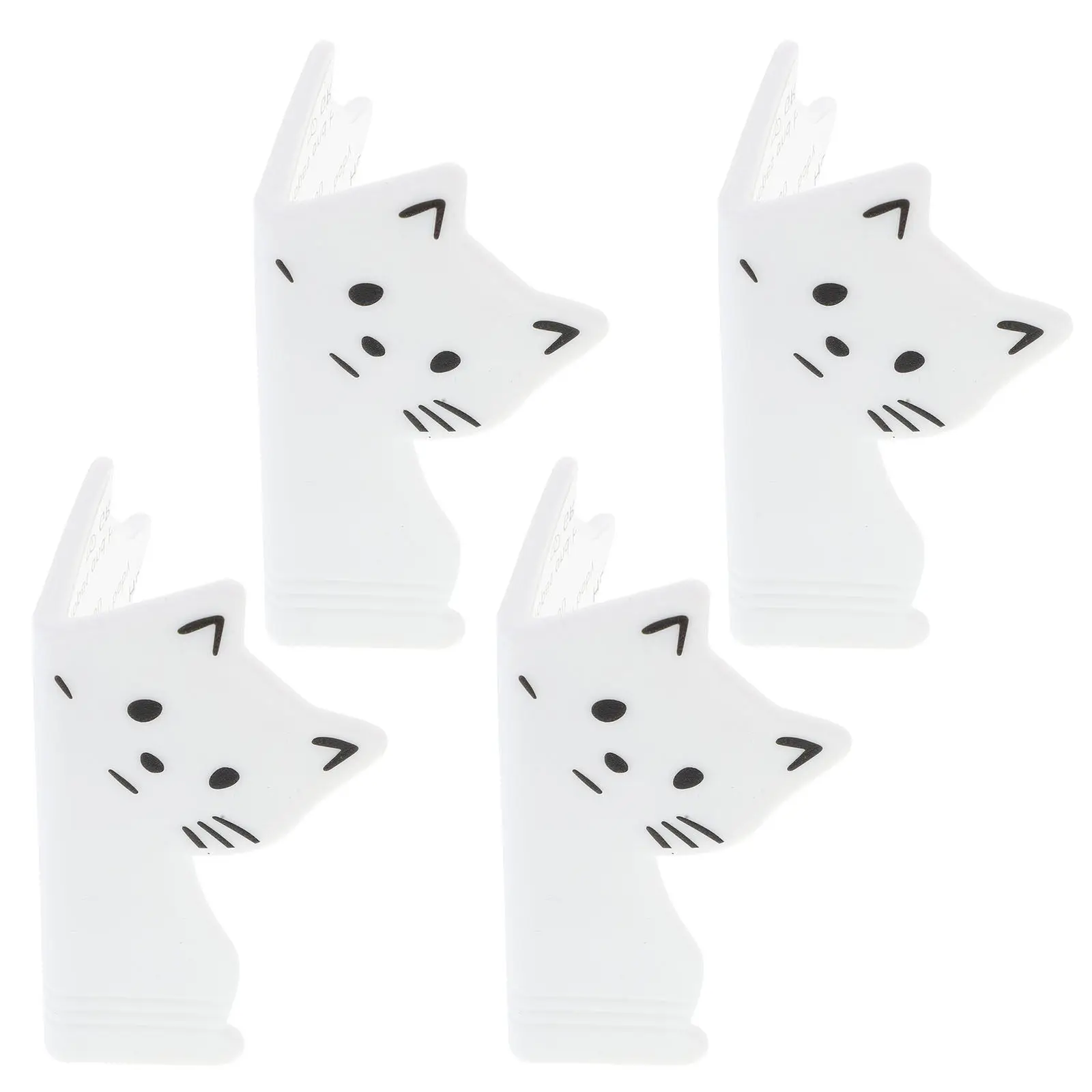 

4Pcs Silicone Corner Guards for Furniture Walls Baseboards - Cute Cat Design Soft Flexible Baby Proof Edge Protectors Self