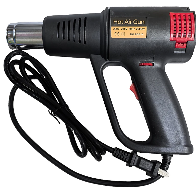 Hot Air Gun Industrial Aquecimento Cabelo Secador Shrink Tube 2000w Cabelo Secador Shrinkable Film Packaging Aquecimento Cabelo Secador Temperatura Ajustável