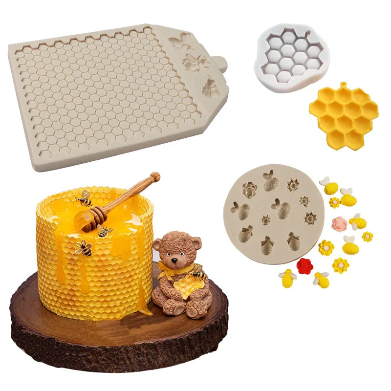 

Cake Decorating Tools Honeycomb Bee Silicone Sugarcraft Mold Chocolate Cupcake Baking Fondant Cake Decorating Baking Tools