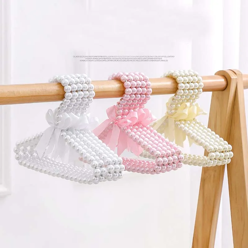 

5 шт. детская жемчужная вешалка 22 см, модная одежда для собак, детская вешалка с жемчужным бантом, милая вешалка для домашних животных