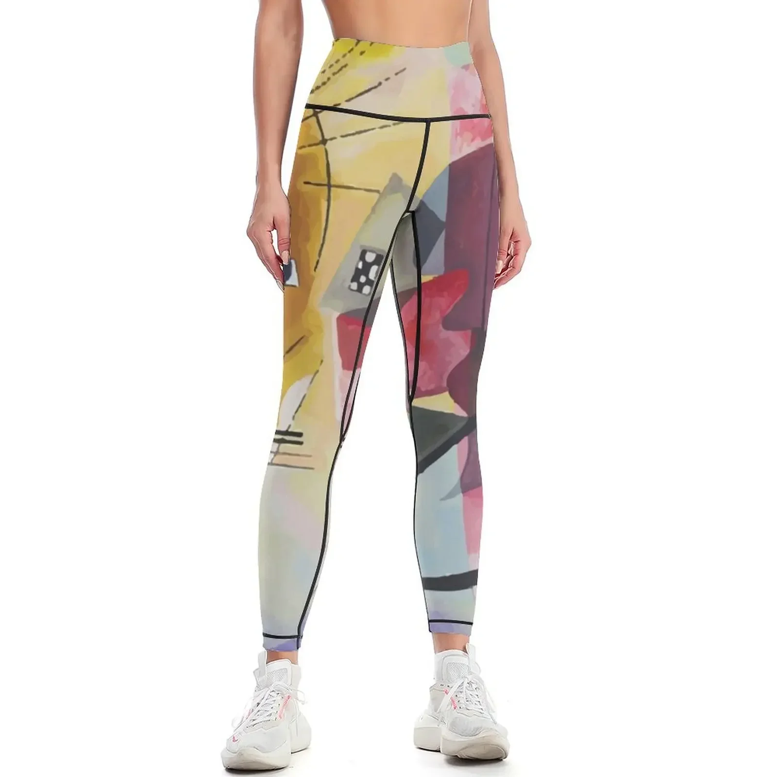 Wassily Kandinsky | Yellow-Red-Blue Leggings Women's tights legging push up gym clothing harem pants Womens Leggings
