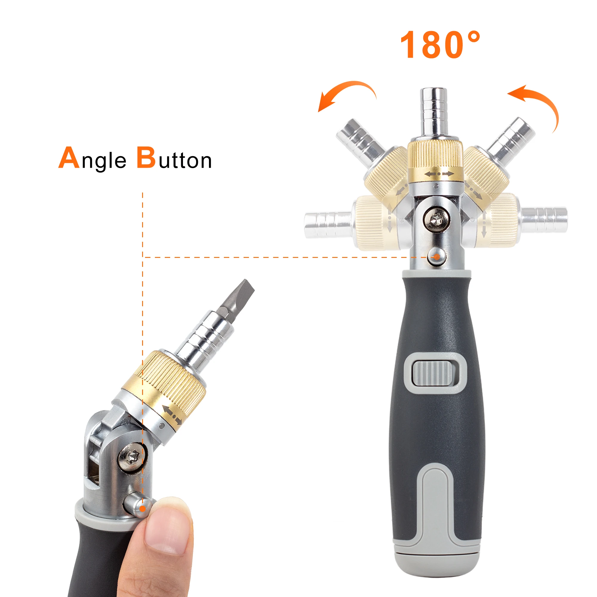 Picture 4: Multi-Function Rotary Ratchet Screwdriver Torx Phillip Hidden Screwdrivers Bits  Adjustable Wrench Tools Repair Hand Tools